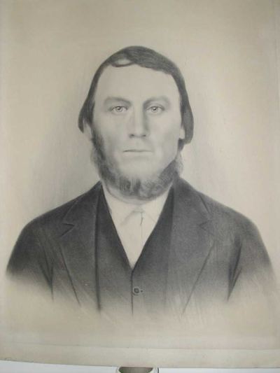 Charcoal portrait drawing of James Daniel 'Doc' Bowles