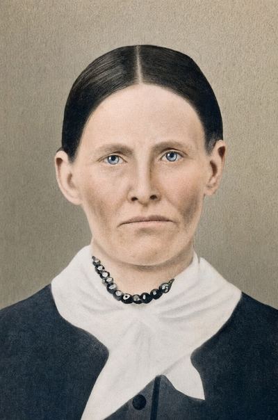 Restored and colorized with AI from the original, undated. Colours are a best guess. Lydia Williams Bowles (Earl's 3rd great-grandmother).