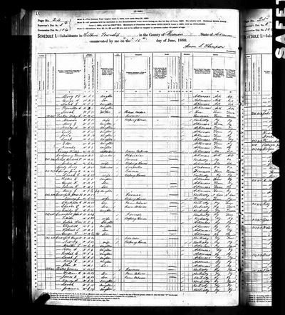 1880 United States Federal Census — Hilburn Twp, Madison Co., Ark., ED 104, p. 24 (Ancestry record 6421242) · **S187** — page p. 24