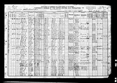 1910 United States Federal Census — JP 7, Taylor Co., TX, ED 268, sh. 2A (Ancestry record 123373807) · **S186** — page sh. 2A