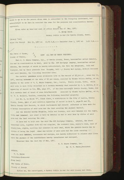 Travis County Deed Records: Deed Record 852 — page 63