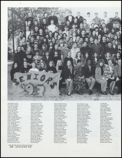 Anderson High School yearbook, Austin, Texas, 1993 — page 106
