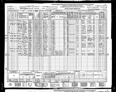 1940 U.S. census, Houston, Harris County, Texas — Burton and Thelma Coffman