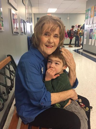 Nancy Proeger with a grandchild, c. 2017