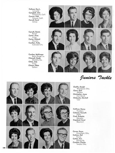 Prickly Pear, Yearbook of Abilene Christian College, 1964 — page 107