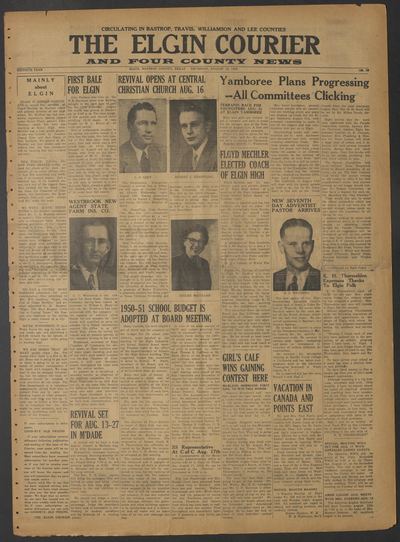 The Elgin Courier and Four County News (Elgin, Tex.) — page 1