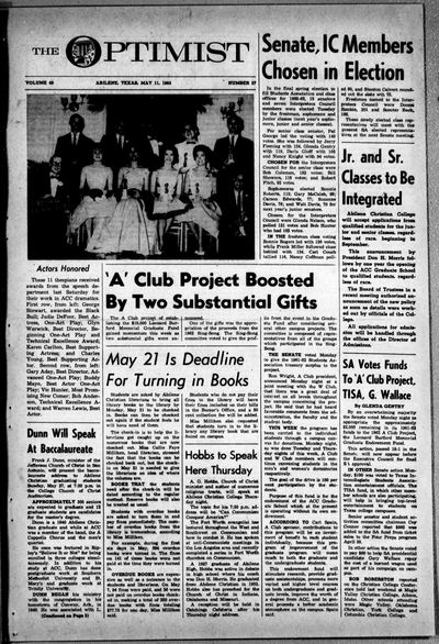 The Optimist (Abilene, Tex.) — page 1