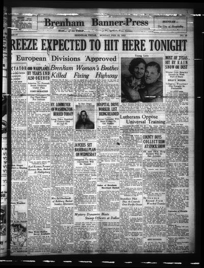 Brenham Banner-Press (Brenham, Tex.) — page 1