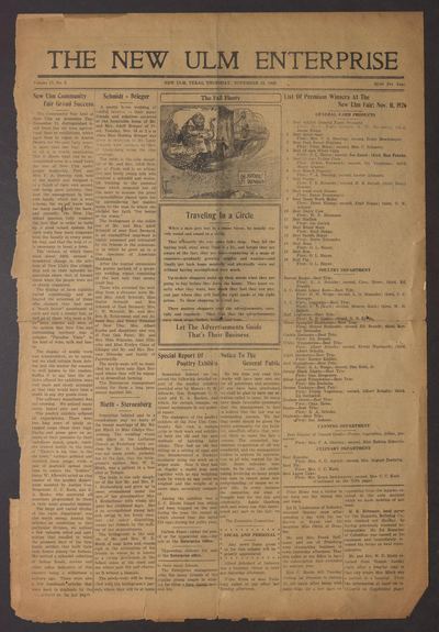 The New Ulm Enterprise (New Ulm, Tex.) — page 1
