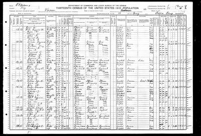 1910 United States Federal Census — Vernon twp, Kay Co., Oklahoma, ED 71, sh. 9A (Ancestry record 169535935) · **S659** — page sh. 9A