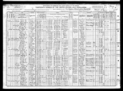 William L. and Anna B. Proeger — 1910 U.S. census, Rochester, Pennsylvania