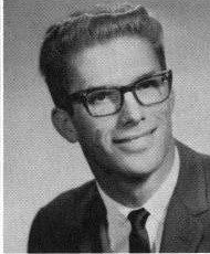 Senior portrait of Bill Proeger, Prickly Pear yearbook, Abilene Christian College, 1965