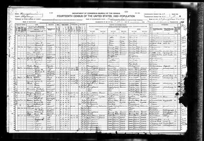 1920 United States Federal Census — Pittsburgh Ward 11, ED 471, sheet 5A (Ancestry coll. 6061, record 99550057, image 4385023_00859) · **S179** — page sheet 5A