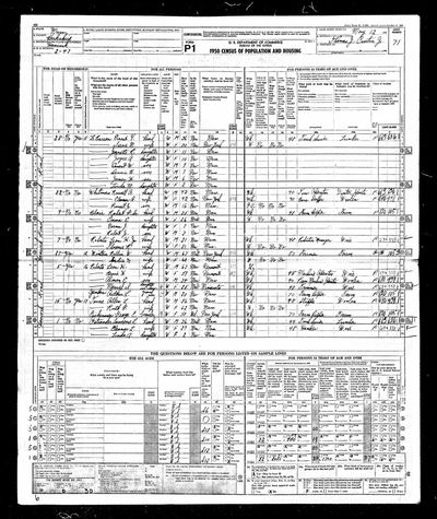 Leon H. and Bessie H. Roberts — 1950 U.S. census, Hancock, Massachusetts