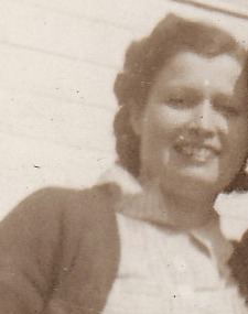 Mildred Rose Silva — detail from the three-generation photograph (FamilySearch Memory 9943586)