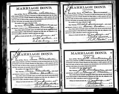 Tennessee, U.S., Marriage Records, 1780-2002 (Ancestry record 5659918) · **S261** — page p. 171