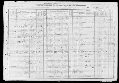 United States Federal Census, 1910; Wilkes Barre Ward 16, enumeration district 166, Luzerne County, Pennsylvania; NARA T624, film 1371; indexed on FamilySearch — page 20A