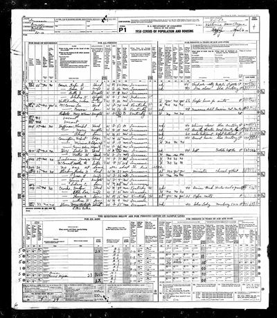 1950 United States Federal Census — Gallatin, Tenn., ED 83-10, sh. 4 (Ancestry record 104044430) · **S217** — page sh. 4