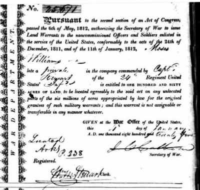 U.S. War Department — page Warrant No. 25,671